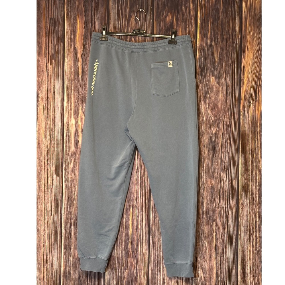 MR EAT WELL Sweatpants Joggers Womens XL Grey Wine Glass Drawstring Pants - Picture 2 of 13